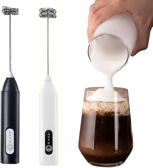 Mini Mixer Portátil USB – Misturador de Bebidas e Espumador de Leite para Café e Cozinha