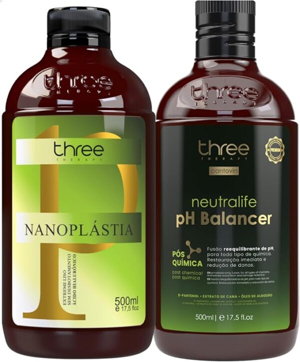 Kit Progressiva Nanoplástia Alisamento Extremo sem Formol e Shampoo Para Recuperação Pós-química Neutralife