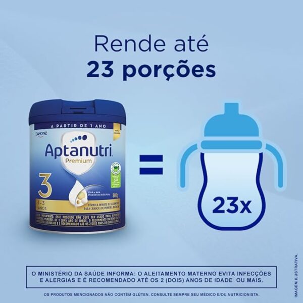 Danone Nutricia - Aptanutri Premium 3, 1-3 anos, Fórmula de Seguimento, 800g - Image 2